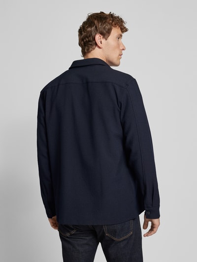 Casual Friday Hemdjacke mit Knopfleiste Modell 'Alvin' Marine 5