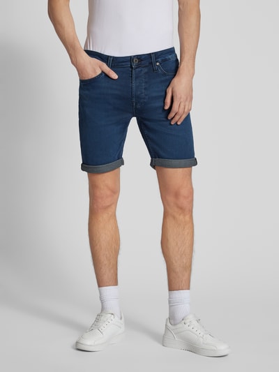 Jack & Jones Korte regular fit jeans in 5-pocketmodel Donkerblauw - 4