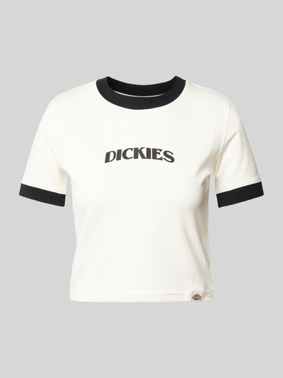 Dickies Cropped T-Shirt mit Label-Print Hellblau 1