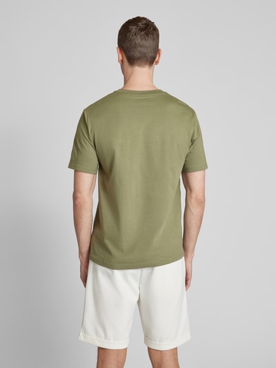 Marc O'Polo T-shirt met labelprint Olijfgroen - 5