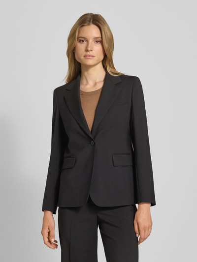 Weekend Max Mara Shaped Fit Longblazer aus reiner Schurwolle Modell 'LAMINE' Black 4