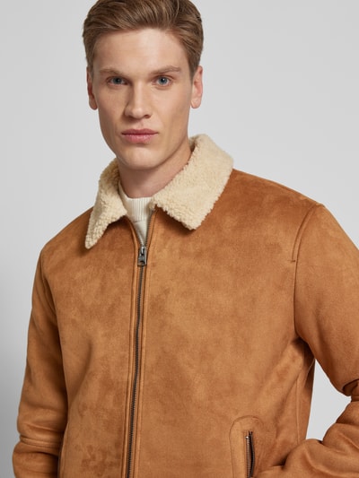 Only & Sons Jacke mit Reißverschlusstaschen Modell 'ROYCE' Cognac 3