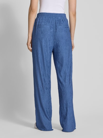 Colourful Rebel Spodnie materiałowe z elastycznym pasem model ‘Melody’ Szaroniebieski 5