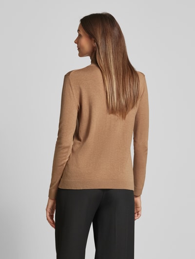 Weekend Max Mara Sweter z dzianiny ze stójką model ‘KIKU’ Camel 5