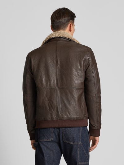 Gipsy Bomberjacke in Leder-Optik Dunkelbraun 5