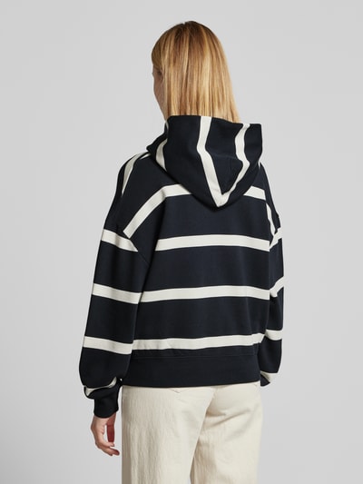 Marc O'Polo Relaxed Fit Hoodie aus reiner Baumwolle mit Streifenmuster Marine 5