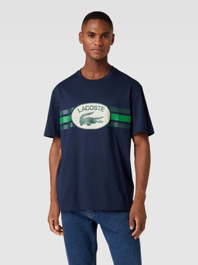 Lacoste T-Shirt mit Label-Print Dunkelblau 4