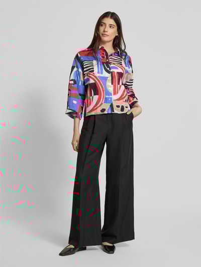 Christian Berg Woman Bluzka koszulowa o kroju regular fit z rękawem o dł. 3/4 Niebieski 1