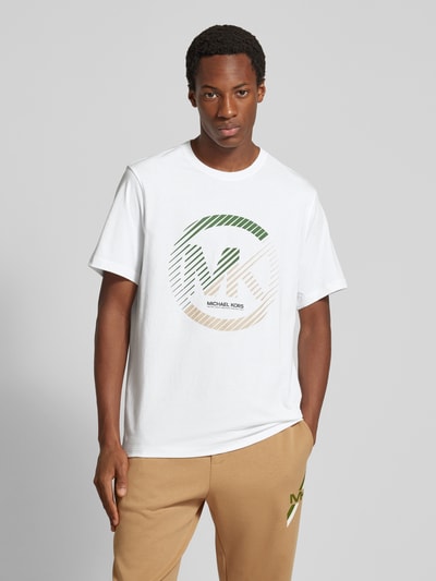 Michael Kors T-Shirt mit Label-Print Modell 'VICTORY' Weiss 4