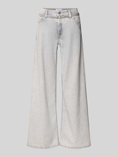 CAMBIO Wide Leg Jeans aus Baumwoll-Mix Modell 'PALAZZO' Hellgrau 2