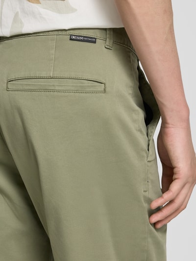 Tom Tailor Denim Regular fit bermuda's van katoenmix Olijfgroen - 3