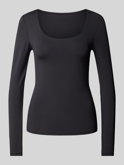 Only Longsleeve mit tiefem Rundhalsausschnitt Modell 'LEA' Black 2