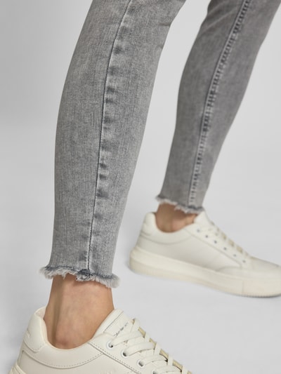 Only Skinny fit jeans met labelpatch Middengrijs gemêleerd - 3