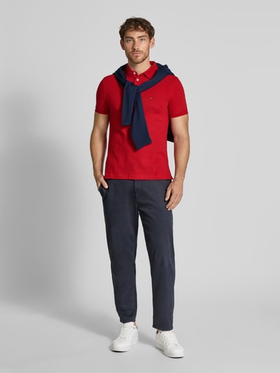 Tommy Hilfiger Slim Fit Poloshirt aus Baumwoll-Elasthan-Mix Rot 1