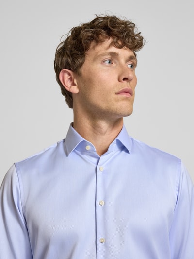Christian Berg Men Regular fit zakelijk overhemd met kentkraag Bleu - 3