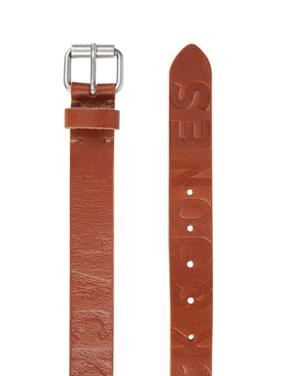 Jack & Jones Leren riem met doornsluiting, model 'DUNE' Cognac - 2