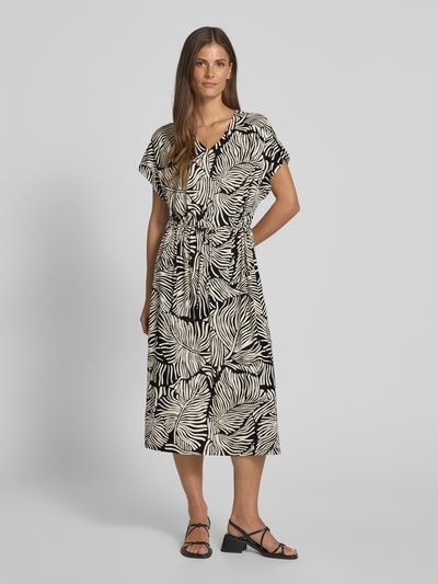 Soyaconcept Sukienka midi z wiązanym paskiem model ‘MARICA’ Czarny 4