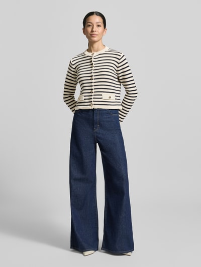 Weekend Max Mara Regular fit gebreid jack van katoenmix Model 'VODKA' Donkerblauw - 1