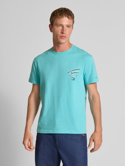 Tommy Jeans Regular fit T-shirt van puur katoen Turquoise - 5