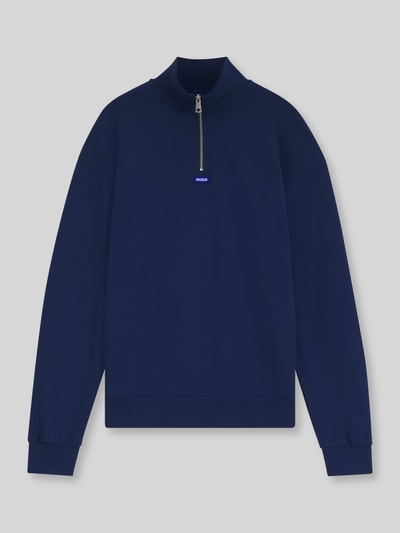 HUGO Blue Regular Fit Troyer aus reiner Baumwolle Modell 'Neeler' Marine 2