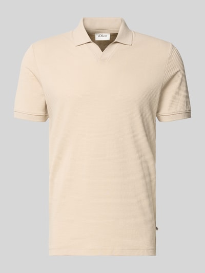 s.Oliver RED LABEL Regular Fit Poloshirt aus Baumwoll-Mix Beige 2