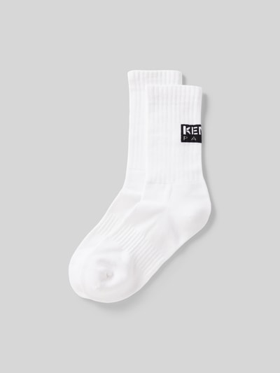 Kenzo Socken mit Label-Print Offwhite 1