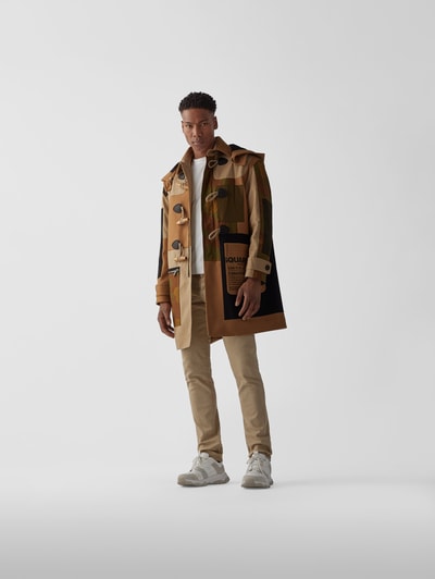 Dsquared2 Dufflecoat im Patchwork-Look Camel 1