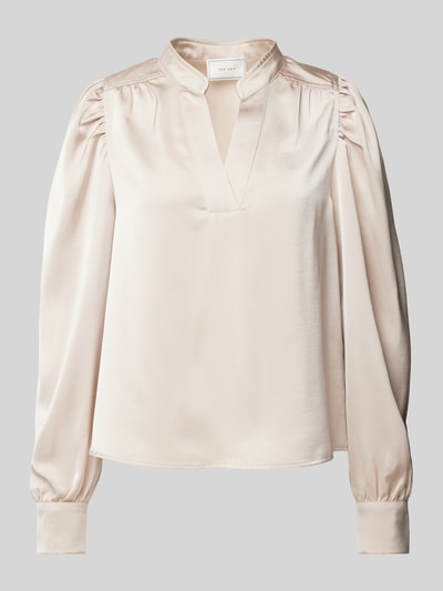 Neo Noir Regular fit blouse met V-hals, model 'Rosslyn' Ecru - 2