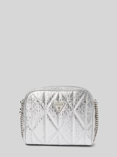 Guess Handtasche mit Label-Applikation Modell 'ALDINA CAMERA CROSSBODY' Silber 2