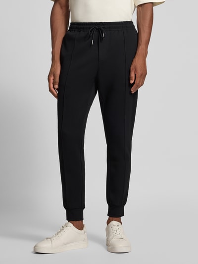Antony Morato Spodnie dresowe o kroju slim fit z tunelem model ‘Carrot’ Czarny 4