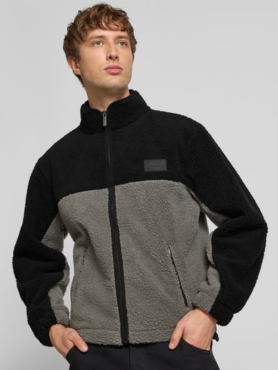 KARL KANI Kurtka z polaru z kieszeniami zapinanymi na zamek błyskawiczny Czarny 3