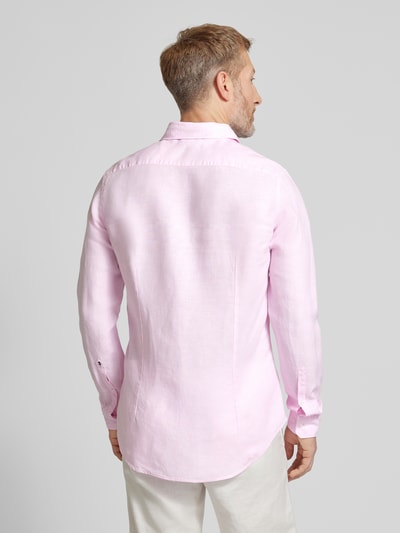 SEIDENSTICKER Slim Fit Leinenhemd mit Kentkragen Rose 5