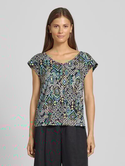 s.Oliver RED LABEL Loose Fit T-Shirt aus Baumwoll-Modal-Mix BLACK 4