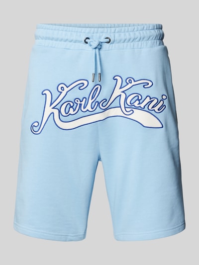 KARL KANI Regular fit sweatshorts met labelstitching Donkerblauw - 2