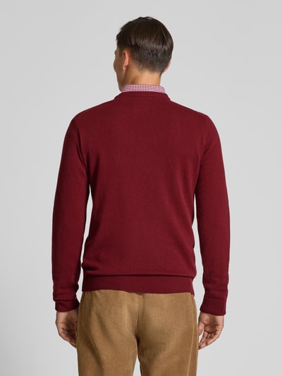 Gant Strickpullover aus reiner Lammwolle mit gerippten Abschlüssen Pflaume 5