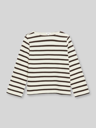 s.Oliver RED LABEL Sweatshirt mit U-Boot-Ausschnitt Mittelbraun Mel 2