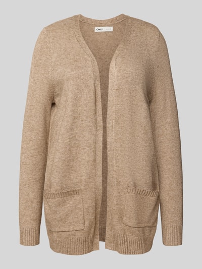 Only Regular Fit Cardigan aus Viskose-Mix Modell 'LESLY' Sand Melange 2