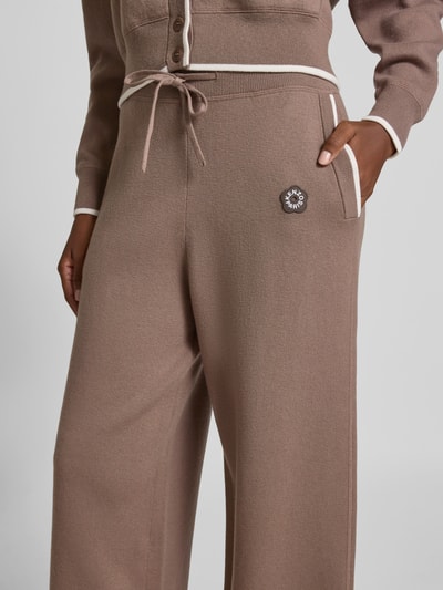 Kenzo Stoffhose mit elastischem Bund Taupe 3