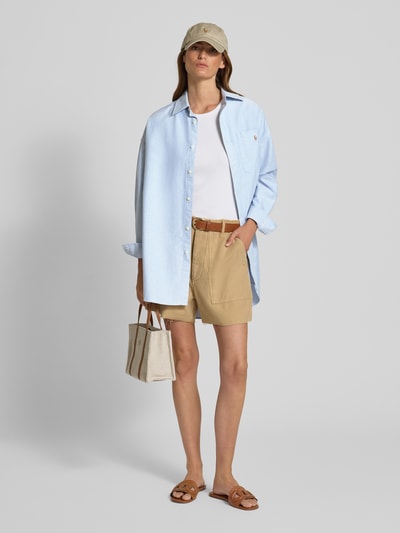 Polo Ralph Lauren Regular fit overhemdblouse met logostitching Blauw - 1