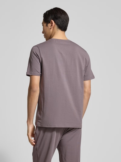 BOSS regular fit T-shirt van katoenmix Taupe - 5