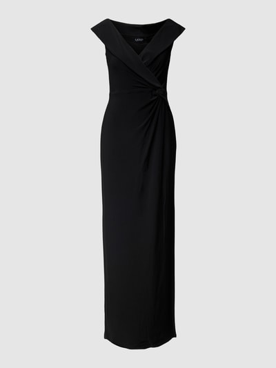 Lauren Ralph Lauren Abendkleid in Wickel-Optik Black 1