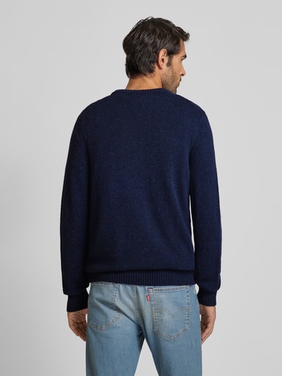 Marc O'Polo Regular Fit Pullover aus Tweedgarn  Dunkelblau 5