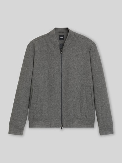 BOSS Slim Fit Blouson mit Woll-Anteil Modell 'HANRY' Hellgrau 2