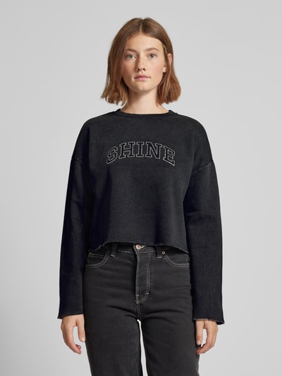 Only Cropped Sweatshirt Modell 'CALLIE' Black 4