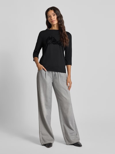 Marc Cain Longsleeve met 3/4-mouwen Zwart - 1