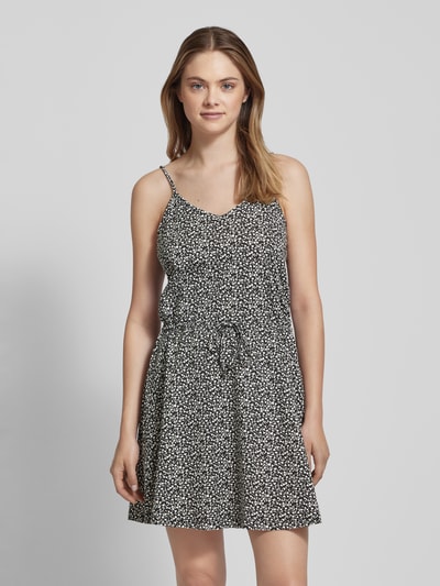 Only Mini-jurk met all-over motief Zwart - 4