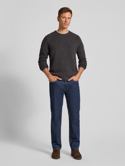 Tiger Of Sweden Gebreide pullover met ribboorden, model 'Adryan' Marineblauw - 1