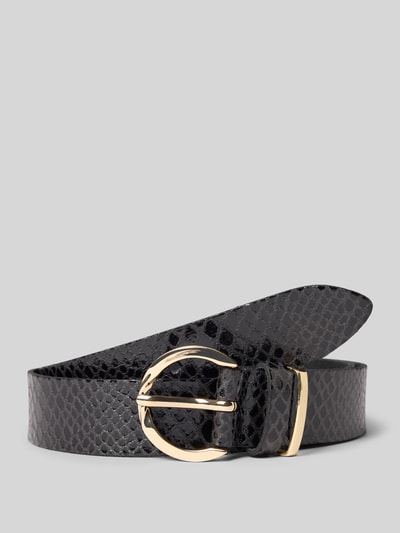 Vanzetti Pasek skórzany ze sprzączką Czarny 1