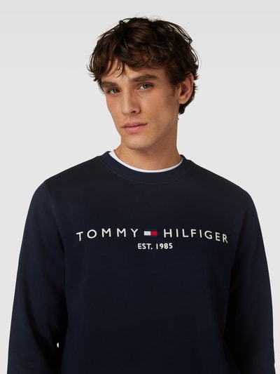 Tommy Hilfiger Bluza z wyhaftowanym logo Granatowy 3