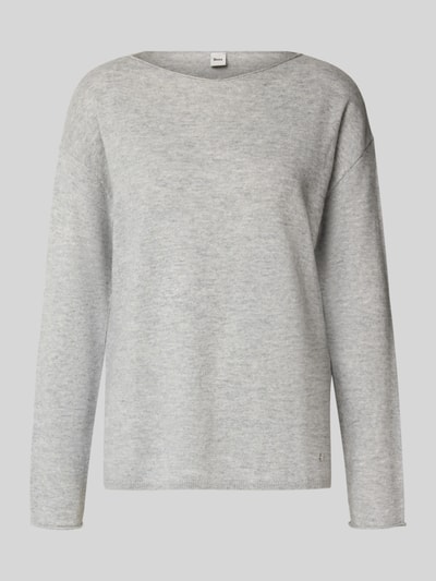 Brax Wollen pullover met kasjmier, model 'STYLE.LIZ' Middengrijs gemêleerd - 2